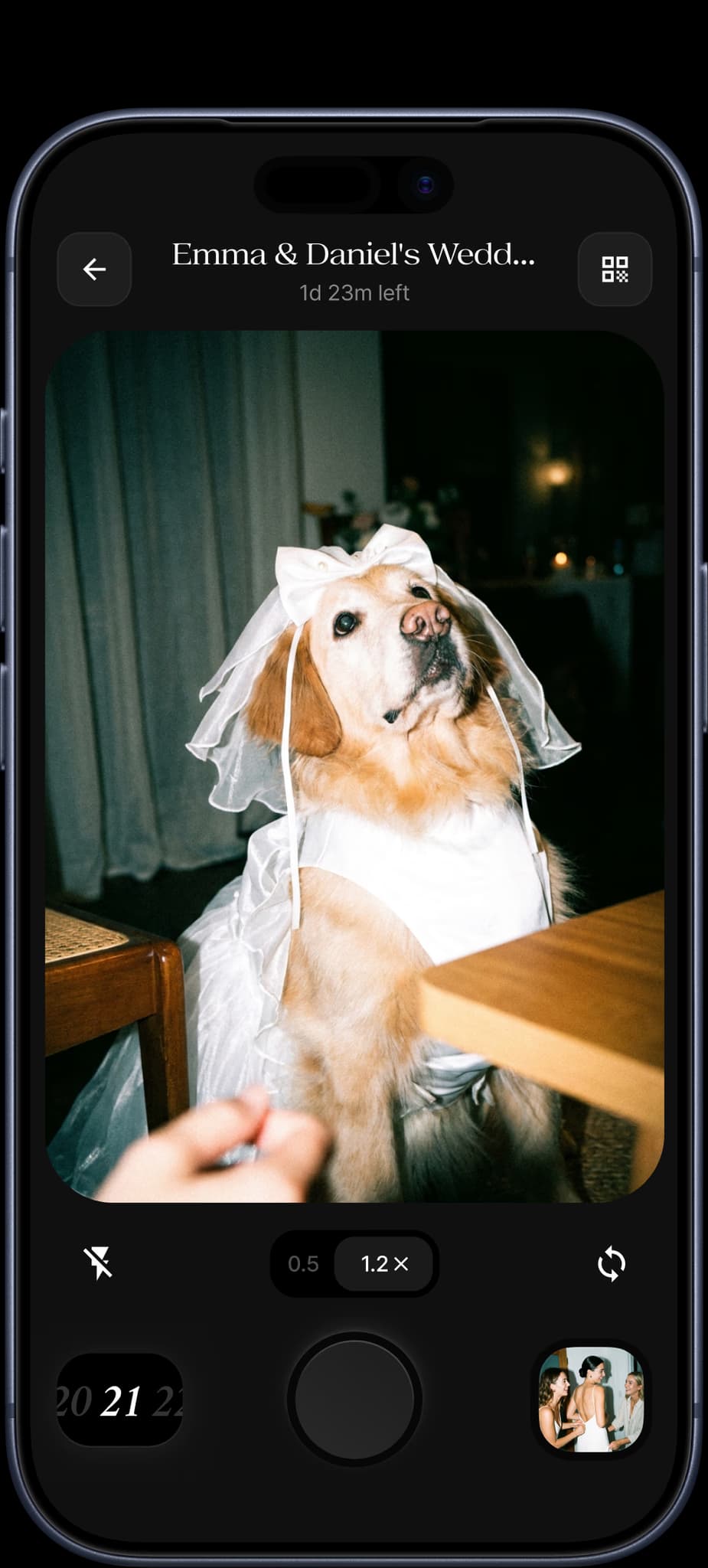 A candid wedding moment, captured on Lensly